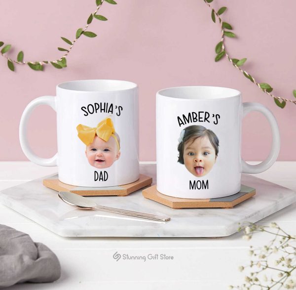 Custom Baby Photo Mug, New Mom Birthday Gift, Mug For New Mom, Personalized Baby Face Mug, Mug Gift For Mom