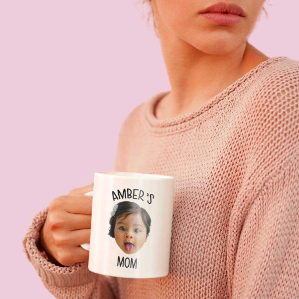 Custom Baby Photo Mug, New Mom Birthday Gift, Mug For New Mom, Personalized Baby Face Mug, Mug Gift For Mom