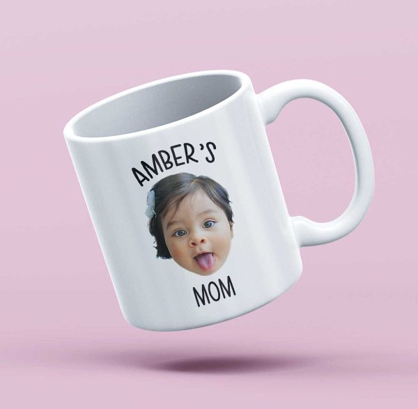 Custom Baby Photo Mug, New Mom Birthday Gift, Mug For New Mom, Personalized Baby Face Mug, Mug Gift For Mom