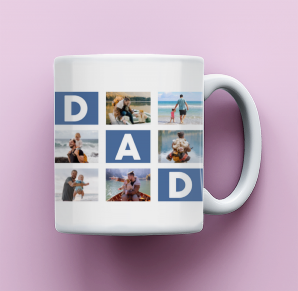 Custom Photo Collage Mug, Photo Collage Mug For DAD, Mug Collage, Collage Coffee Mug For Father’s Day Gift