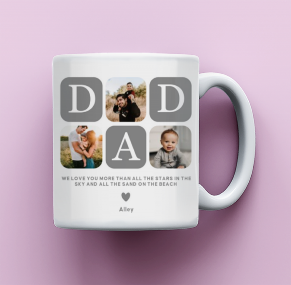 Dad Father’s Day Gift, Dad Mug, Fathers Day Presents, Coffee Cup For Dad, Dad Collage Personalized Mug, Customizable Mug From Kids