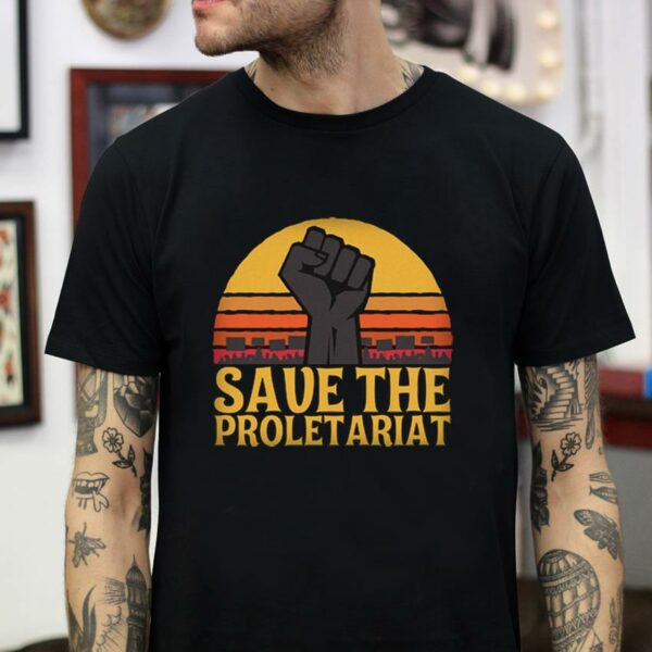 Fighting save the proletariat sunset t-shirt