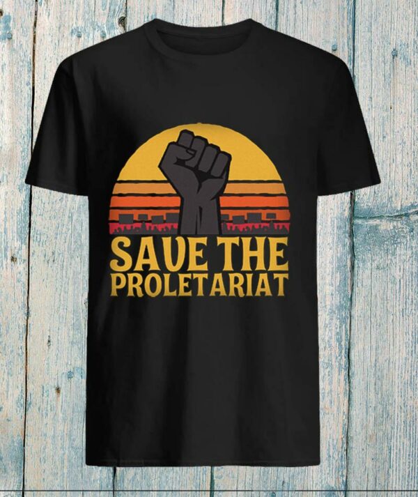 Fighting save the proletariat sunset t-shirt