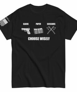 Glock Paper Scissors Short Sleeve Unisex T Shirt 1