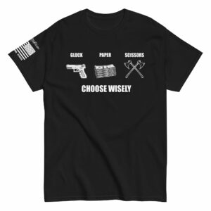 Glock, Paper, Scissors – Short-Sleeve Unisex T-Shirt