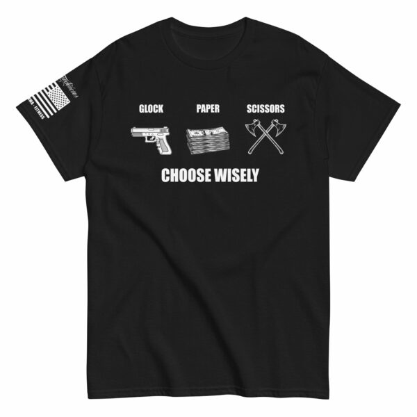 Glock, Paper, Scissors – Short-Sleeve Unisex T-Shirt