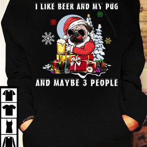 I Like Beer And My Pug And Maybe 3 People Hoodie