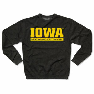 Iowa Great Colors Easy To Spell Crew Sweatshirt