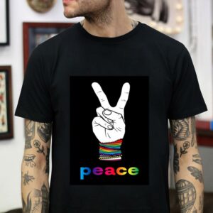 LGBT peace sign language t-shirt