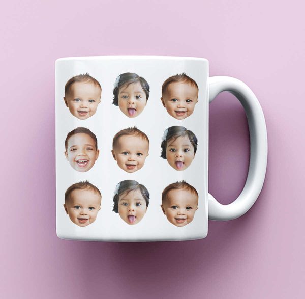 Multiface Mug, Personalized Photo Mug, Mom Mug, Dad Mug, Grandpa Mug, Grandma Mug