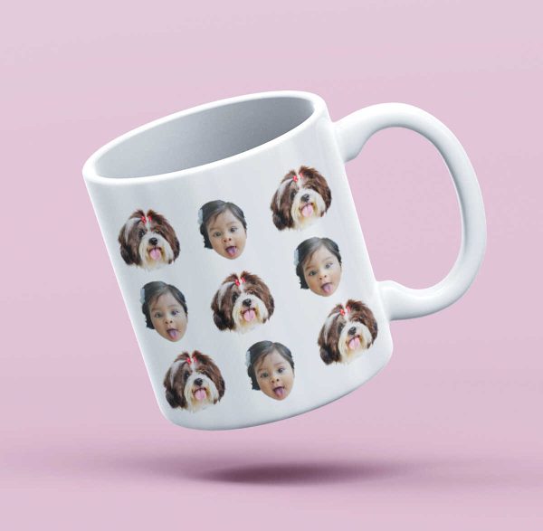 Multiface Mug, Personalized Photo Mug, Mom Mug, Dad Mug, Grandpa Mug, Grandma Mug