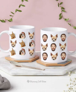 Multiface Pets Mug Custom Dog Mug Photo Mug Dog Mom Mug Dog Dad Mug Coffee Mug 2