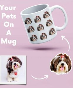 Multiface Pets Mug Custom Dog Mug Photo Mug Dog Mom Mug Dog Dad Mug Coffee Mug 3