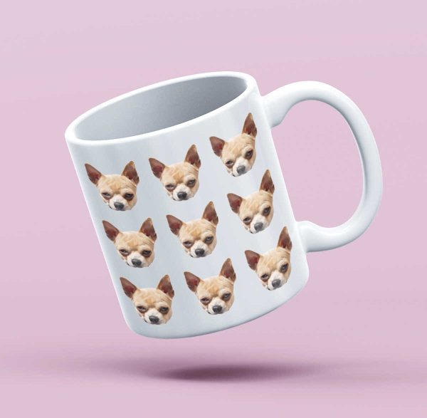 Multiface Pets Mug, Custom Dog Mug, Photo Mug, Dog Mom Mug, Dog Dad Mug, Coffee Mug