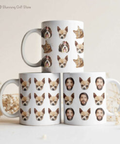 Multiface Pets Mug Custom Dog Mug Photo Mug Dog Mom Mug Dog Dad Mug Coffee Mug 5
