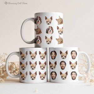 Multiface Pets Mug Custom Dog Mug Photo Mug Dog Mom Mug Dog Dad Mug Coffee Mug 5