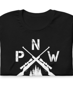 Pacific Northwest Crossed Gun Short sleeve unisex T shirt 3