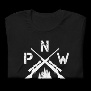 Pacific Northwest Crossed Gun Short sleeve unisex T shirt 3