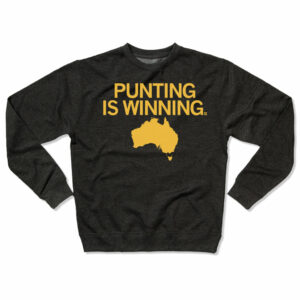 Punting Is Winning Charcoal Crew Sweatshirt