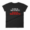 The More You Sweat In Practice The Less You Bleed In Battle – Women’s short sleeve t-shirt