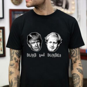 Trump and Boris dumb dumber black t-shirt