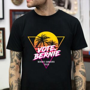 Vote Bernie 2020 president vaporwave t-shirt