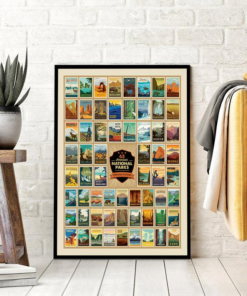 63 American National Parks Wilderness And Wonder Poster Canvas 1