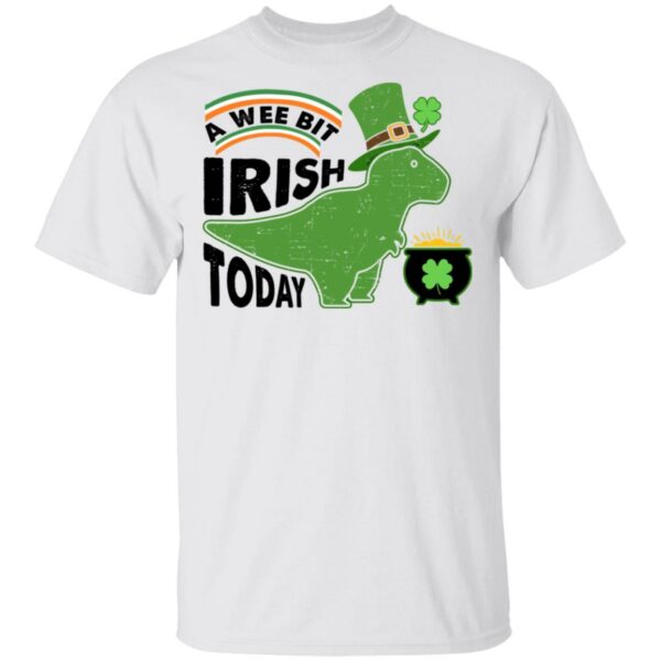 A Wee Bit Irish Today Dinosaur T-Rex St. Patricks Day Shirt, Long Sleeve