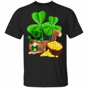 Abyssinian Cat St Patricks Day Shirt – Leprechaun Cat Lover T-Shirt