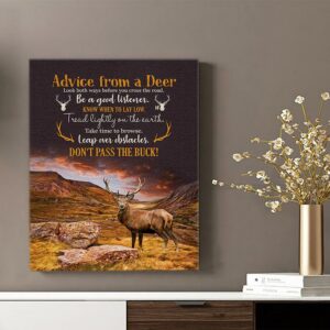 Advice From A Deer Canvas Poster 3