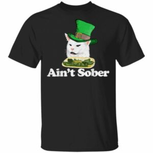 Aint Sober Drunk Arguing Cat Meme St Patricks Retro T-Shirt, Long Sleeve