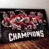 Alabama Crimson Tide Team Signed Poster Canvas