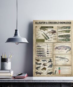 Alligators Crocodiles Knowledge Canvas Poster 3