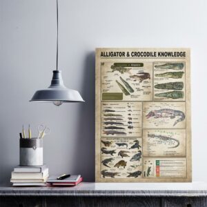 Alligators Crocodiles Knowledge Canvas Poster 3