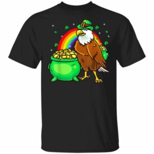 American Bald Eagle Leprechaun St Patricks Day T-Shirt, Long Sleeve