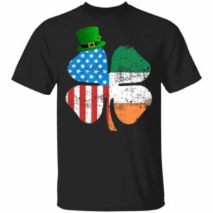 American Flag A Green Leprechauns Hat Saint Patricks Day T-Shirt Long Sleeve