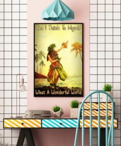 And I Think To Myself What A Wonderful World Hawaii Girl Vintage Poster, Canvas 3 And I Think To Myself What A Wonderful World Hawaii Girl Vintage Poster Canvas 4
