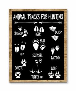 Animal Tracks For Hunting Canvas Poster 1