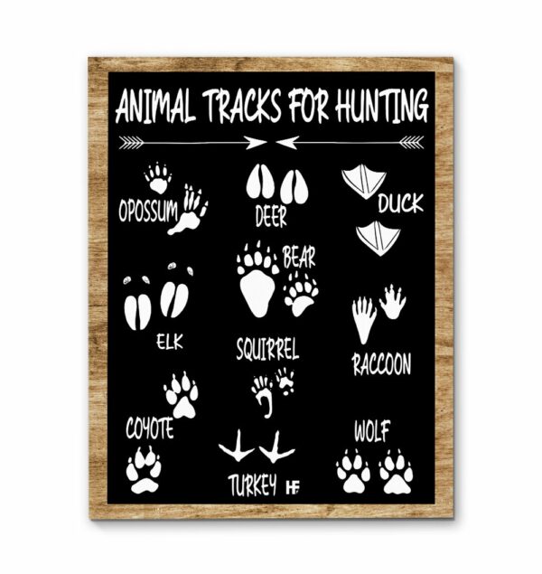 Animal Tracks For Hunting Canvas, Poster