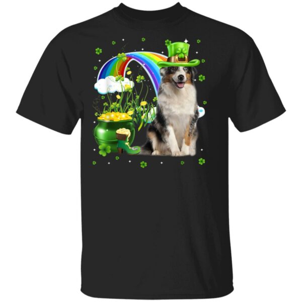 Australian Shepherd St Patricks Day Irish Shamrock Dog T-Shirt, Long Sleeve, Tank Top