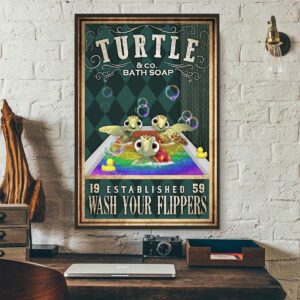 Baby Turtle wash your flippers poster 3