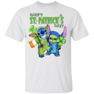 Baby Yoda and Stitch Irish Friends Happy St. Patrick’s day shirt