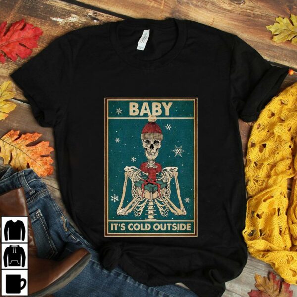 Baby it’s cold outside skeleton poster