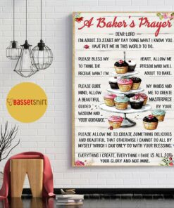 Baking a bakers prayer poster canvas 1