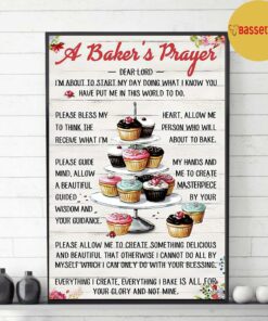 Baking a bakers prayer poster canvas 3