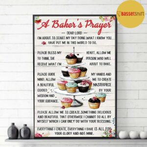 Baking a bakers prayer poster canvas 3