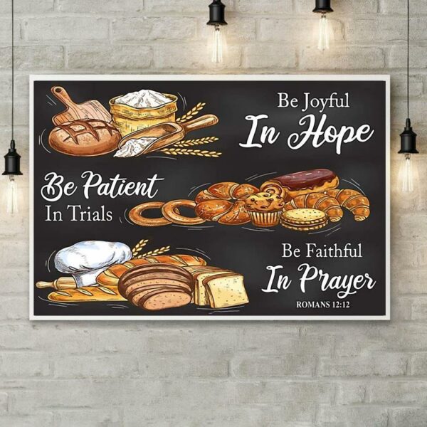 Baking be joyful in hope horizontal canvas