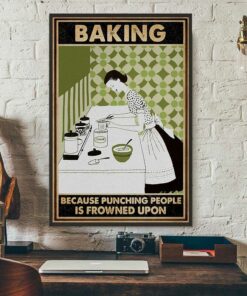 Baking because punching people is frowned upon vertical poster 1