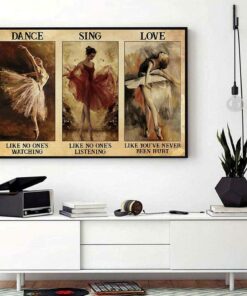 Ballerina dance like no ones watching ihorizontal canvas 1