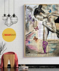 Ballet butterfly beautiful girl vintage poster 1